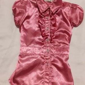 4/$30 Silky Pink Blouse - size 6 (Girl)